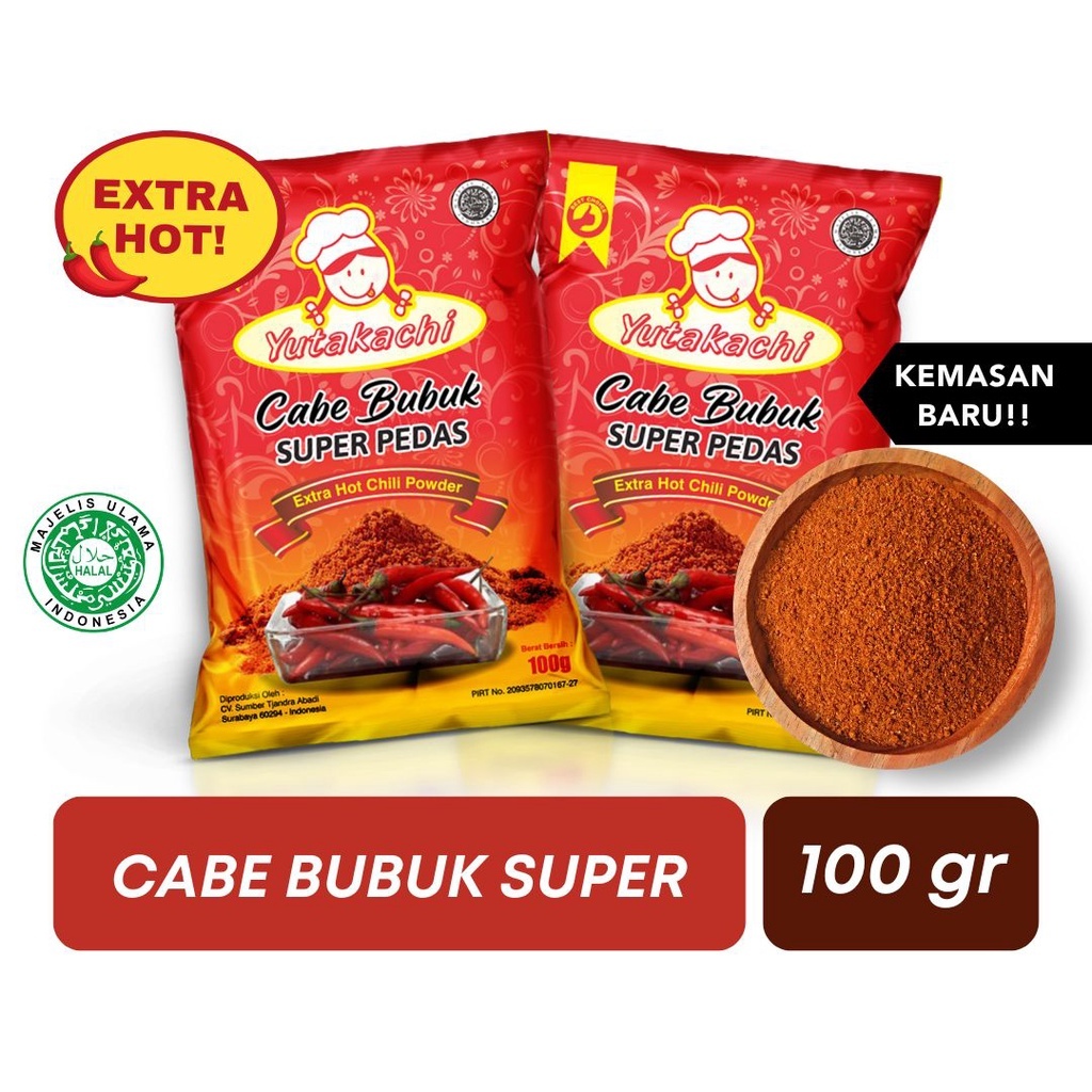 

Yutakachi Cabe Bubuk Super Pedas 100 gr