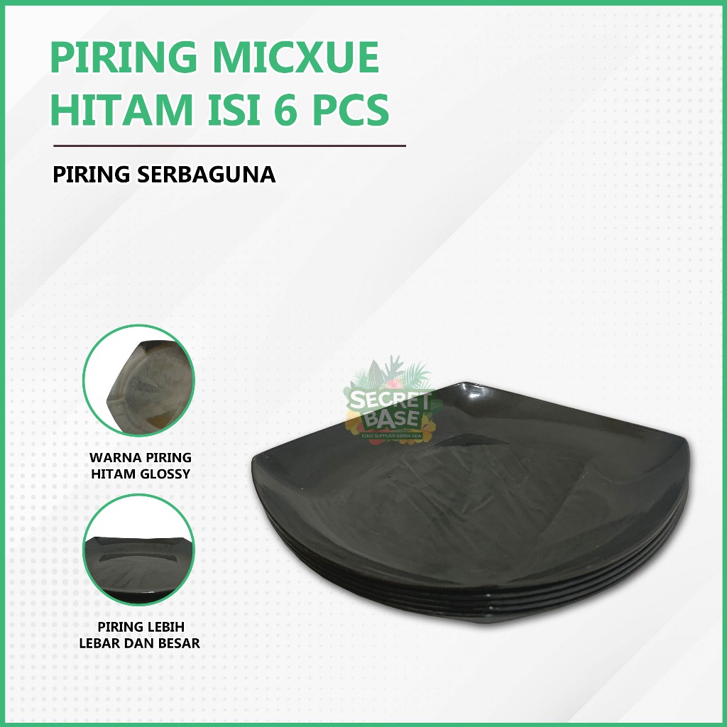 (ISI 6pcs) PIRING CEPER - Piring Makan Saji / Piring Plastik Tebal