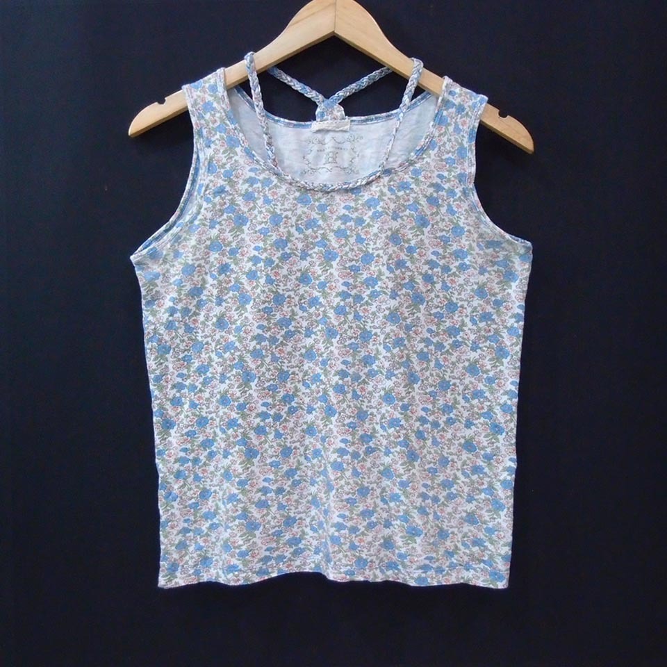 CT029 SIZE M-L BLUE SHABBY TANK TOP UCANSEE