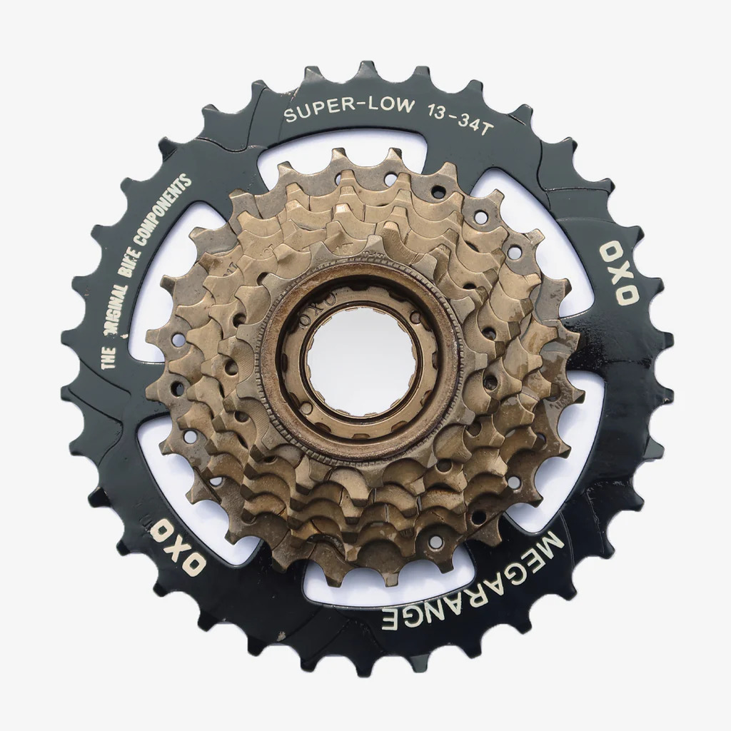 Sprocket OXO 7 Speed 13T - 34T Model Drat Ulir Megarange Gir Operan Belakang Sepeda MTB Federal Tump