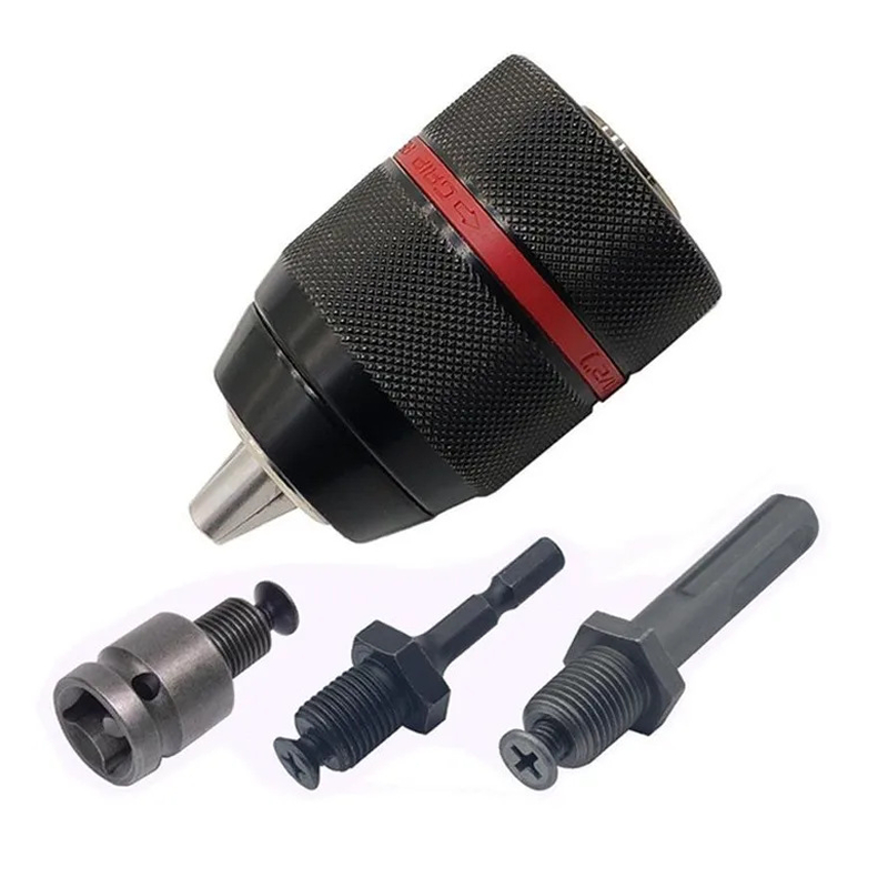 4pcs/set Kepala Bor 13mm Keyless Impact Wrench / Kepala Bor Adapter Impact Wrench Converter / Ratche