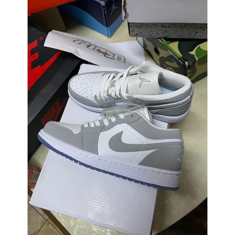 KODE C55W SEPATU A1R JORDAN PUTIH ABU ABU LOW PRIA DAN WANITA TERLARIS DAN TERBARU