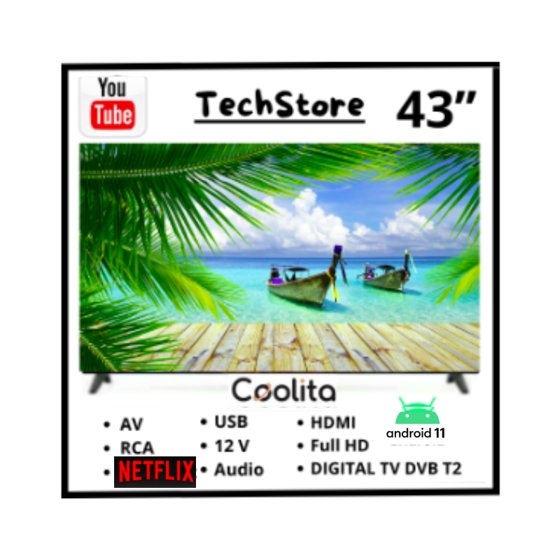 [PACKING KAYU] WEYON ANIMAX Smart TV Digital 43 inch Android | Coolita Led TV Garansi Resmi Wifi - M