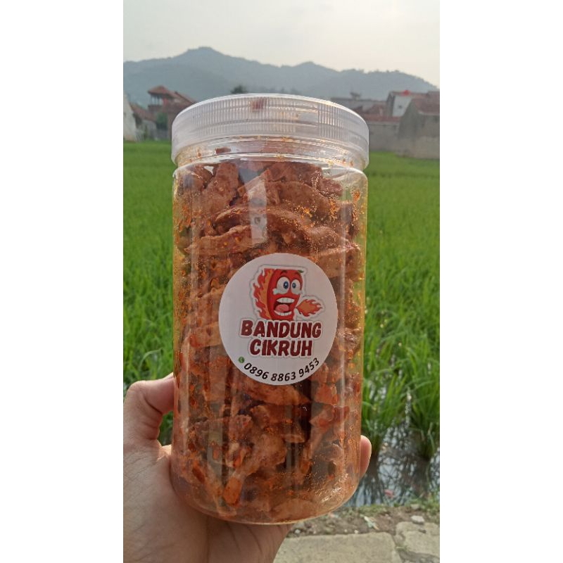

Basreng Cikruh Bandung pedas daun jeruk/kemasan 1000mL