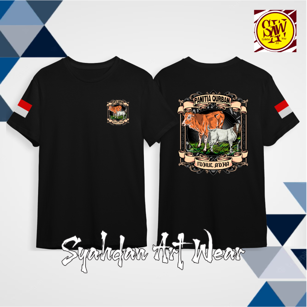 KAOS PANITIA QURBAN IDUL ADHA SAPI OREN KAMBING RUMPUT / Kaos Panitia Qurban 1445 Hijriah / Kaos Pan