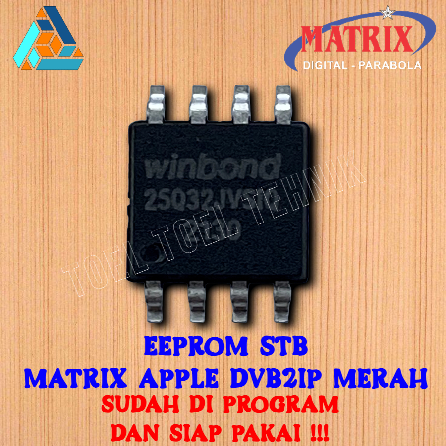 IC EEPROM STB MATRIX DVB2IP APPLE MERAH / IC EPROM SET TOP BOX TV DIGITAL METRIX DVB2IP