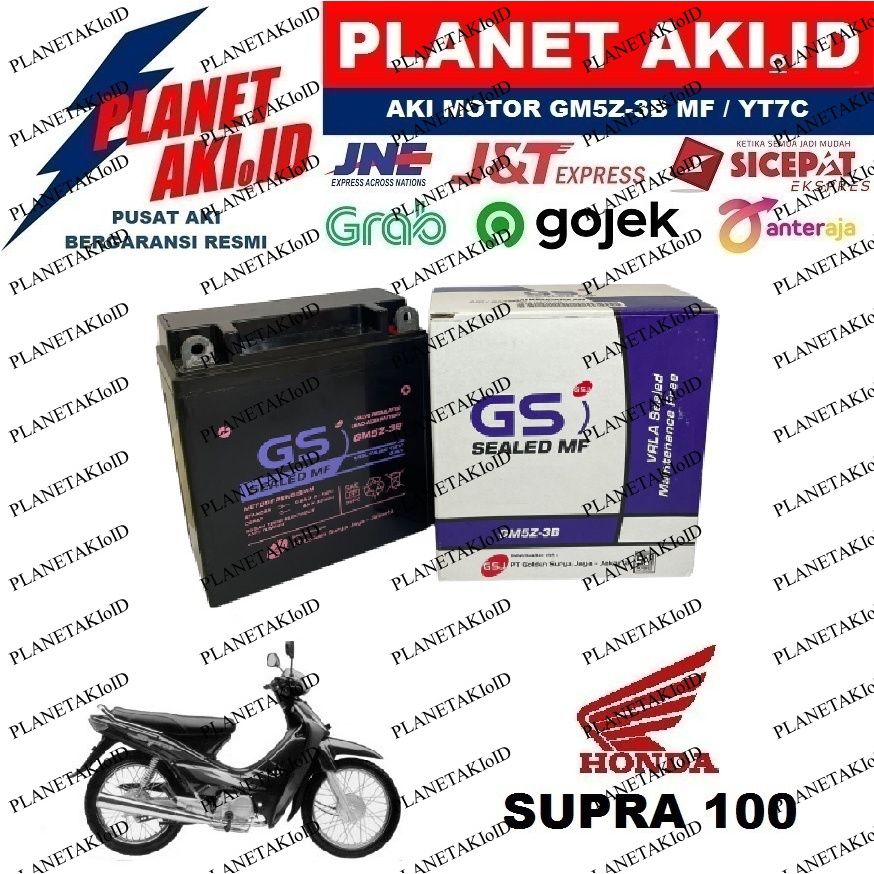 Aki Motor Honda Supra 100 GM5Z3B Accu Kering MF