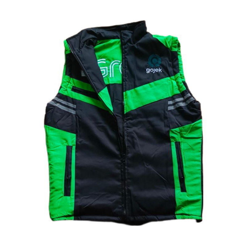 Rompi bolak-balik driver ojek online GR4B dan GOJ3K motif sirip terbaru murah tebal berkualitas