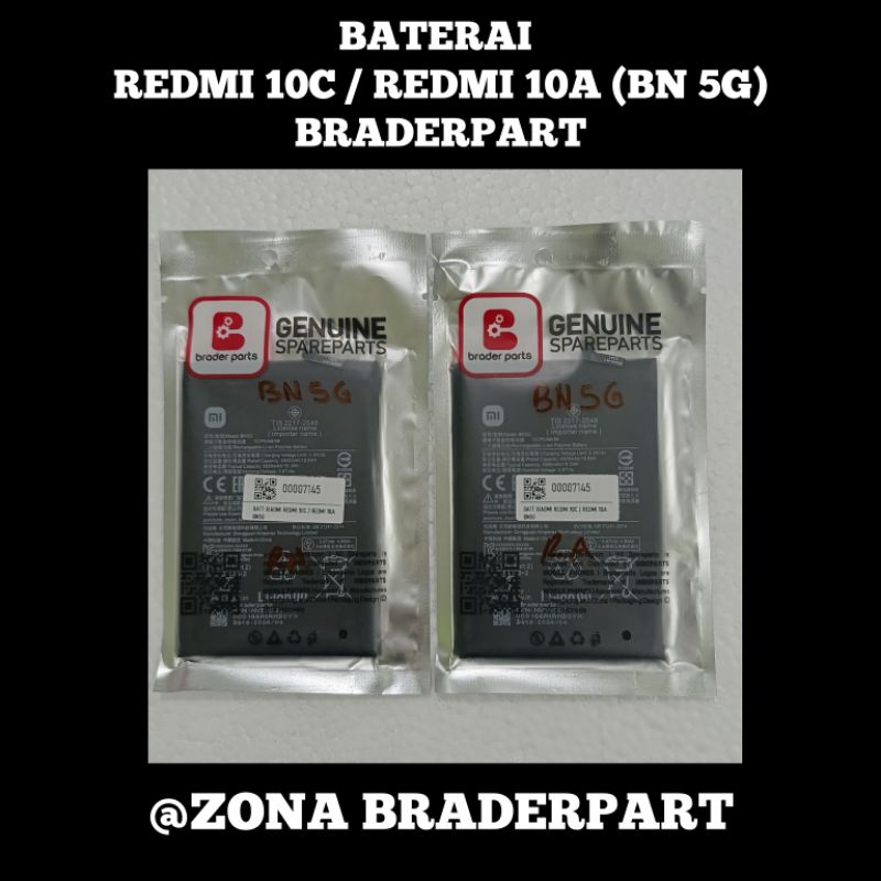 BATERAI REDMI 10C / REDMI 10A (BN 5G) BRADERPART/ORI ME 100%/B PLUS