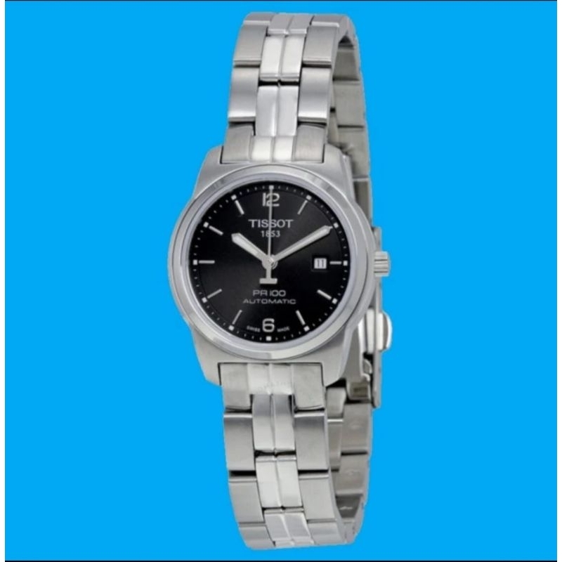 Jam Tissot PR100 Automatic 28mm Black Dial Ladies Watch T049.307.11.057.00