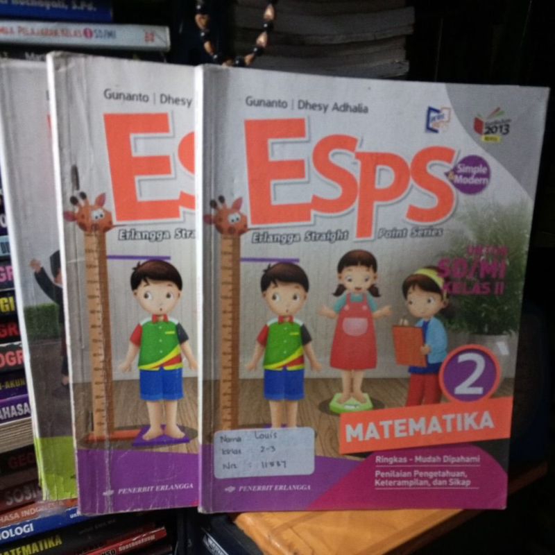 BUKU ESPS MATEMATIKA UNTUK SD KELAS 2 REVISI K13 PENERBIT ERLANGGA