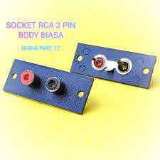 SOKET RCA 2 PIN DATAR SOKET RCA 2LUBANG SOKET RCA BODI