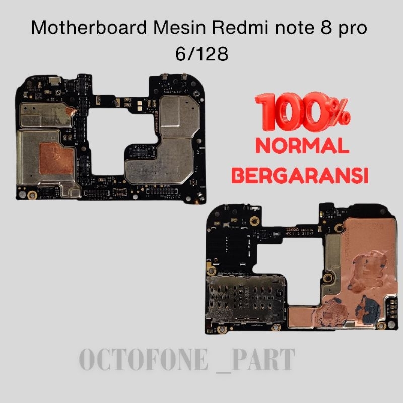 motherboard Mesin Redmi note 8 pro 6/128 normal bergaransi