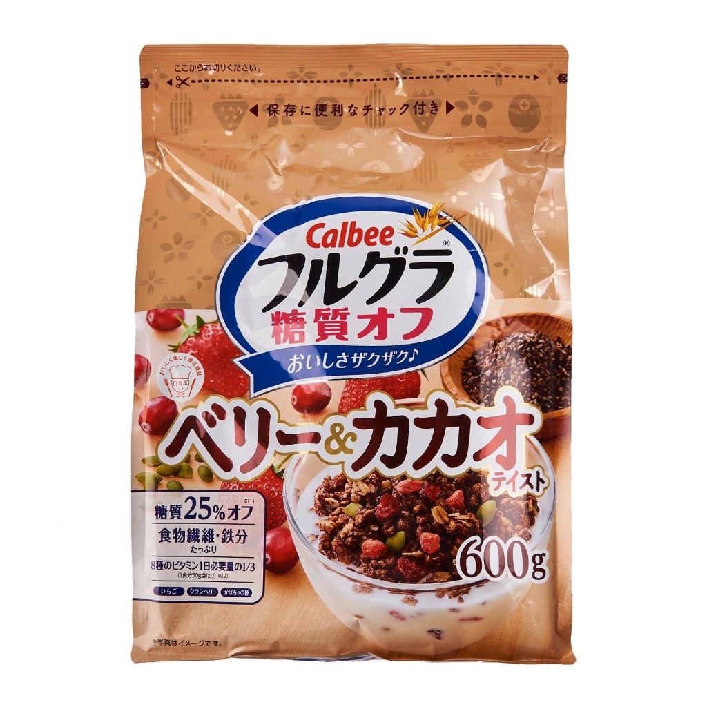 

Calbee Frugra Sugar Offberry And Cacao Taste Cereal 600g