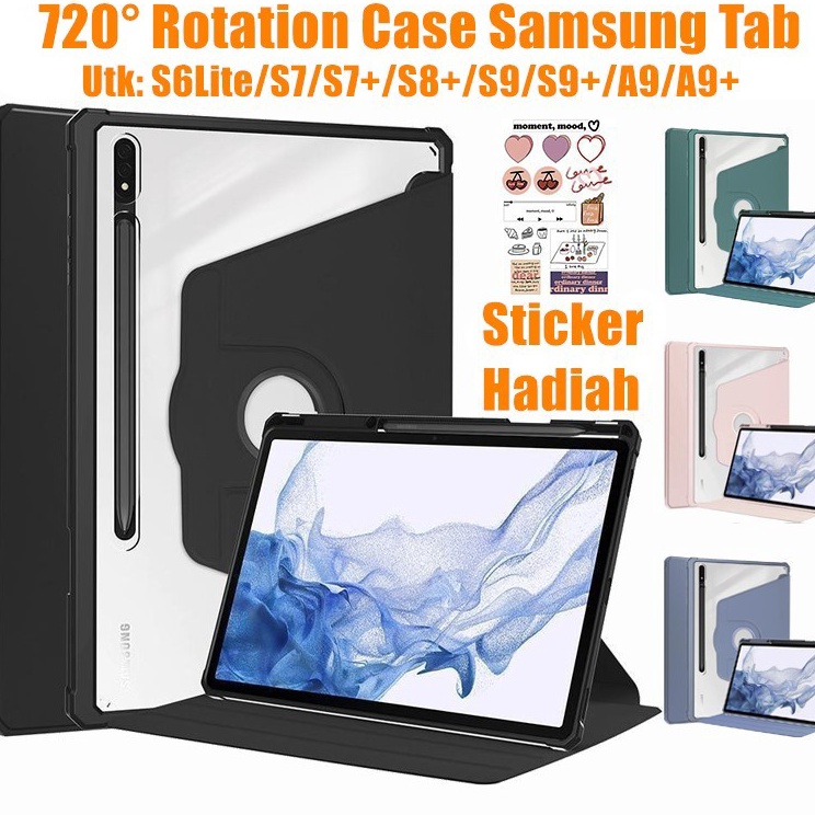 Promosi Spesial Case Samsung Galaxy Tab S6 Lite A9 S9 PLUS 72 Rotate With Pen Slot Samsung Tab A8 S7FE Case Magnetik Protective Tablet Holde S7S8