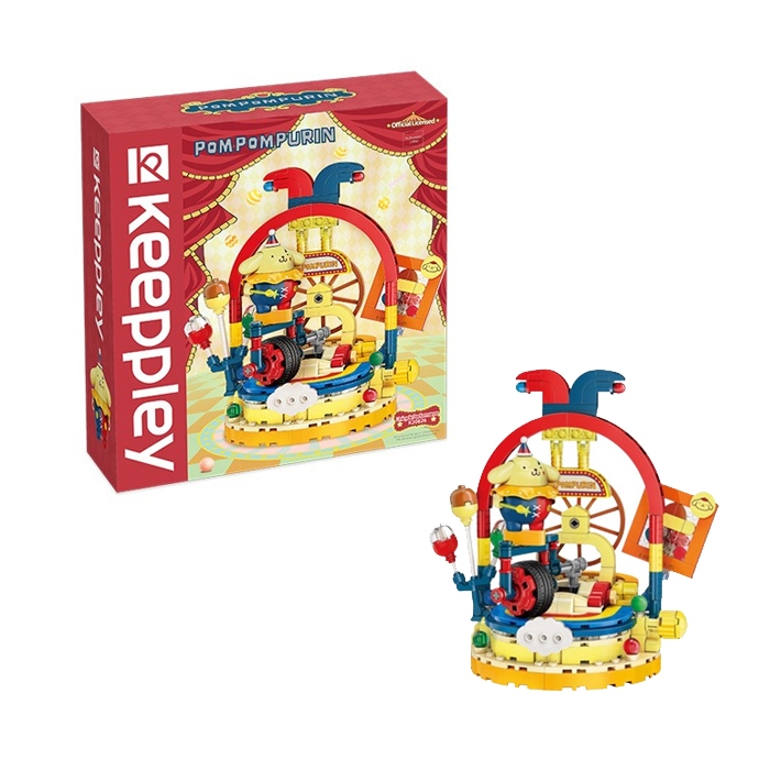 Keeppley Sanrio Pompompurin Unicycle Perform