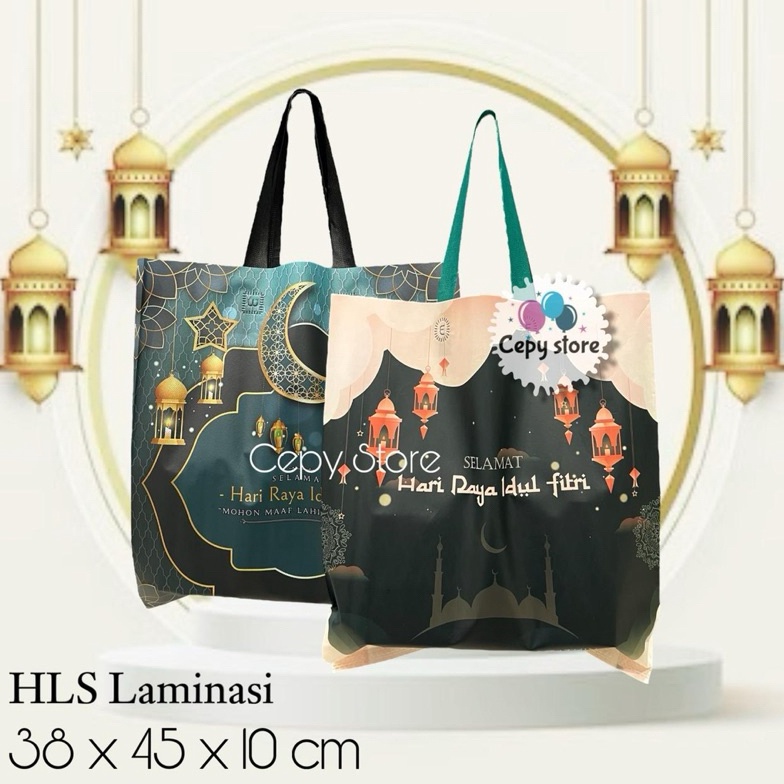

Nyaman ISI 12 Tas Souvenir Lebaran Goodie Bag Idul Fitri Tas Hampers Laminasi L Berkualitas