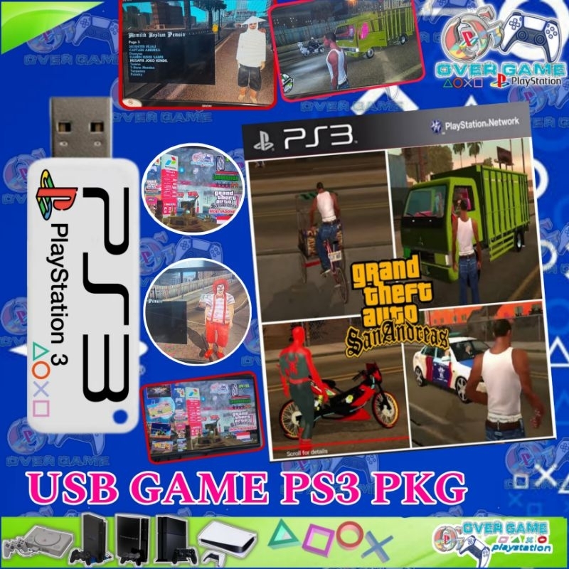 Game PS3 HFW CFW GTA SN MOD INDO PKG via Flashdisk