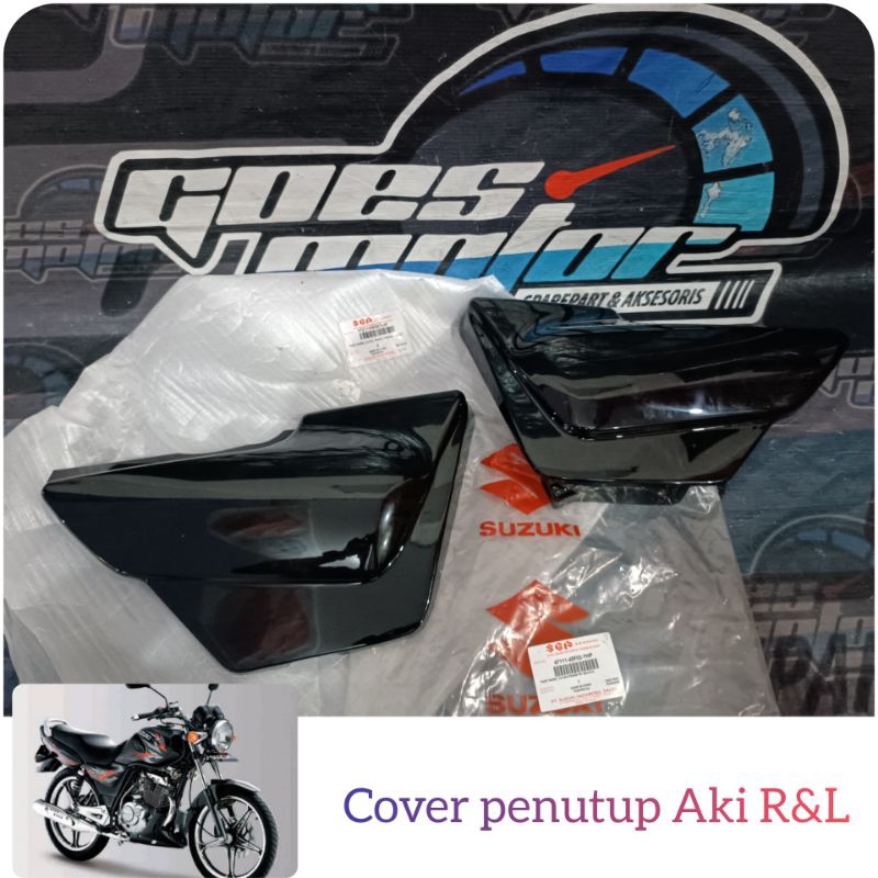 cover penutup aki THUNDER 125 (black) KIRI & KANAN original sgp