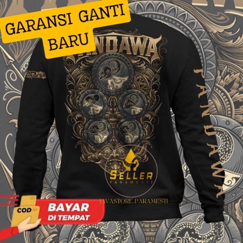Sweater Budaya Nusantara Hoodie Jaket Cowok Cewek Distro Sablon Manual Plastisol Paramesti Pandawa