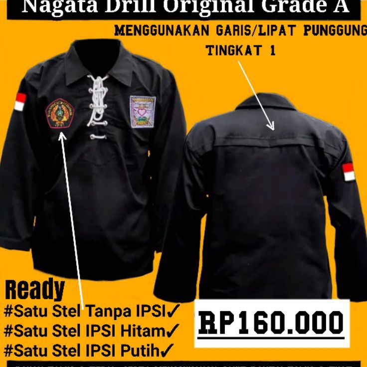 Harga Miring Satu Set  Sakral Warga PSHT Nagata Drill Grade A OriginalHalusTebal