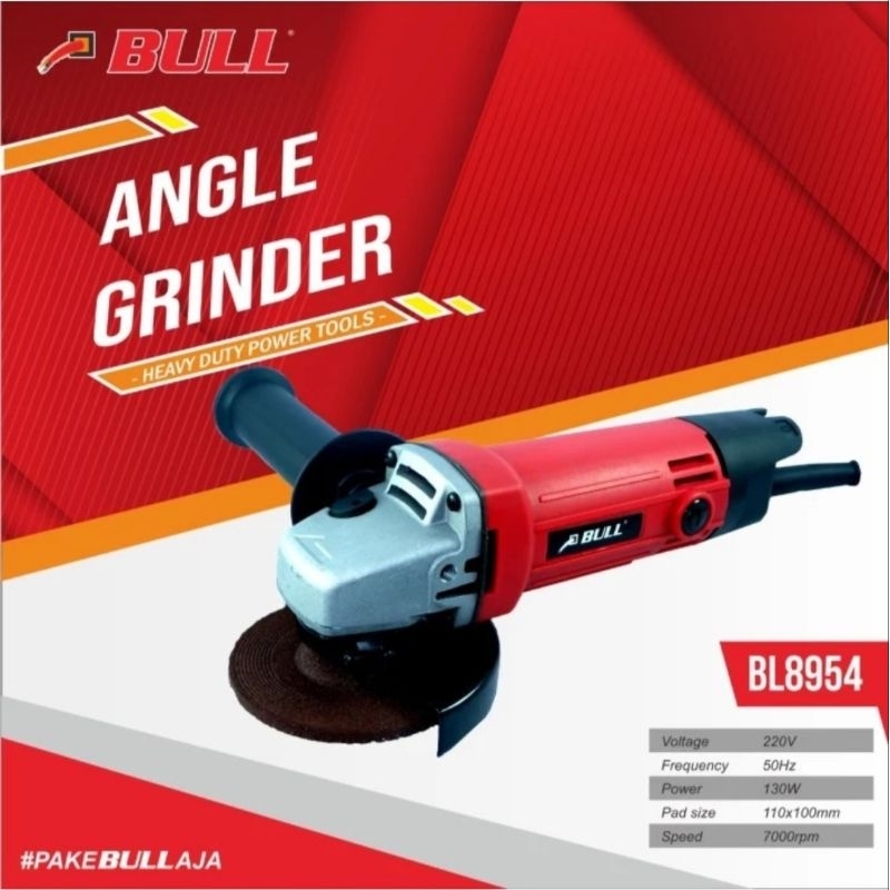 BULL BL8954 Mesin Gerinda Tangan 4" Angle Grinder BL-8954