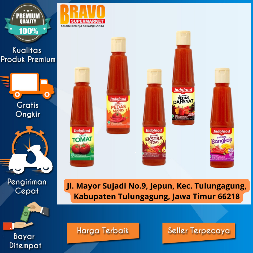 

Bravo Supermarket Tulungagung - Indofood sambal Botol 135ml