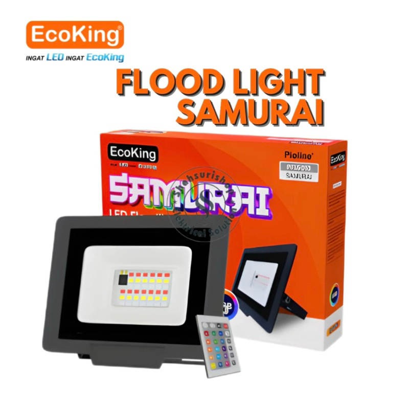 lampu sorot rgb led sorot ecoking samurai warna warni