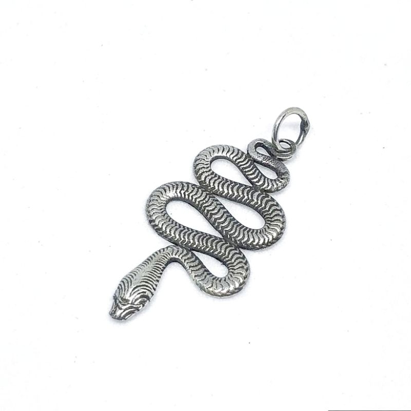 Liontin Mainan Kalung Motif Model Ular Snake Perak Silver Bali Asli 925 Pria Wanita