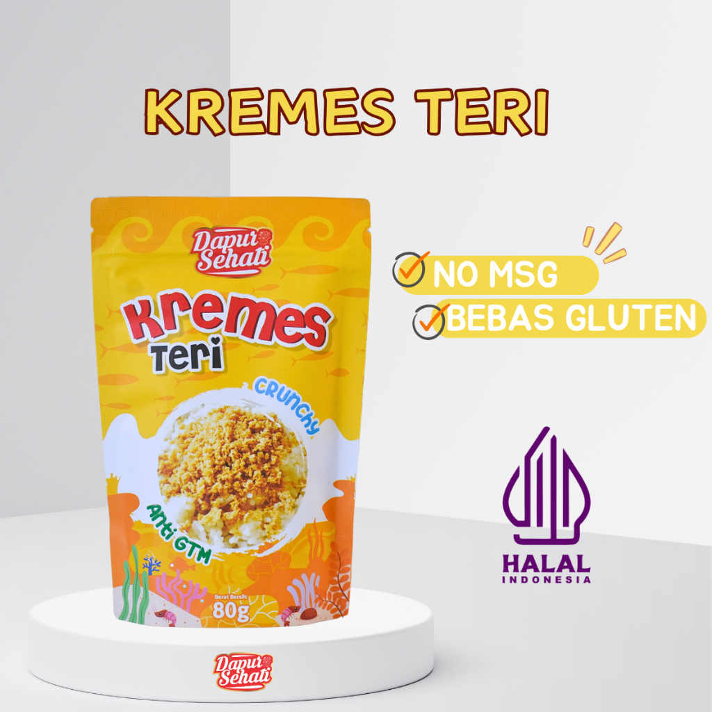 

Kremes Teri Kremes Udang DAPUR SEHATI / Tanpa MSG Gluten Free Anti GTM Lauk Anak Sehat Kremesan