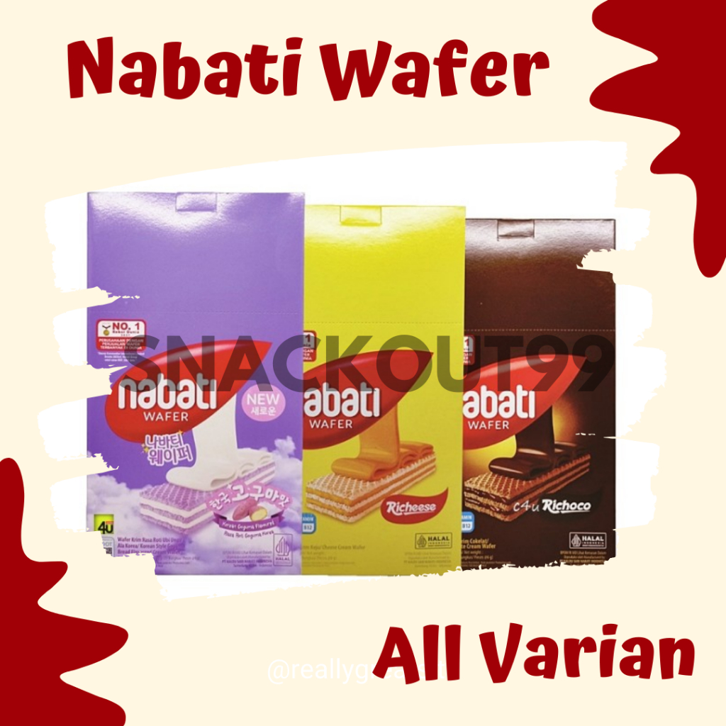 

Richeese Nabati Wafer Box All Varian 7 gram x 20 pcs