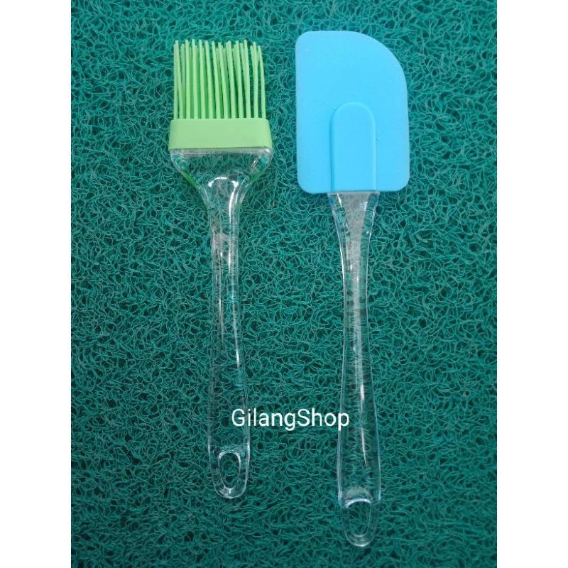 kuas set/kuas+spatula/kuas silikon besar