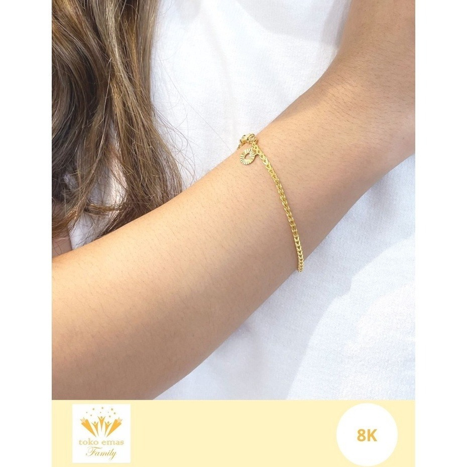 Gelang Emas Kadar 375 (8K) Model Flaminggo 1 - 5 Gram an