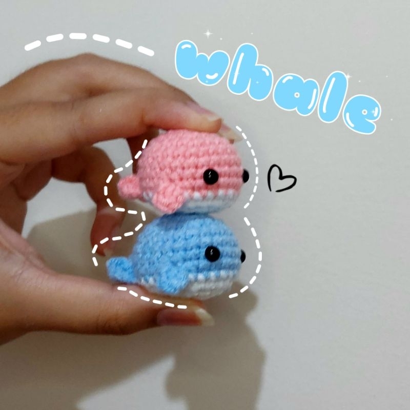 Baby Whale keychain crochet | whale amigurumi keychain | gantungan paus rajut | whale keychai