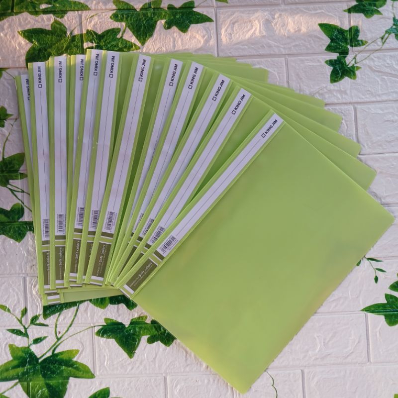 

KING JIM 4431SCGA-F PEA GREEN Business File ukuran F4 Folio set isi 12