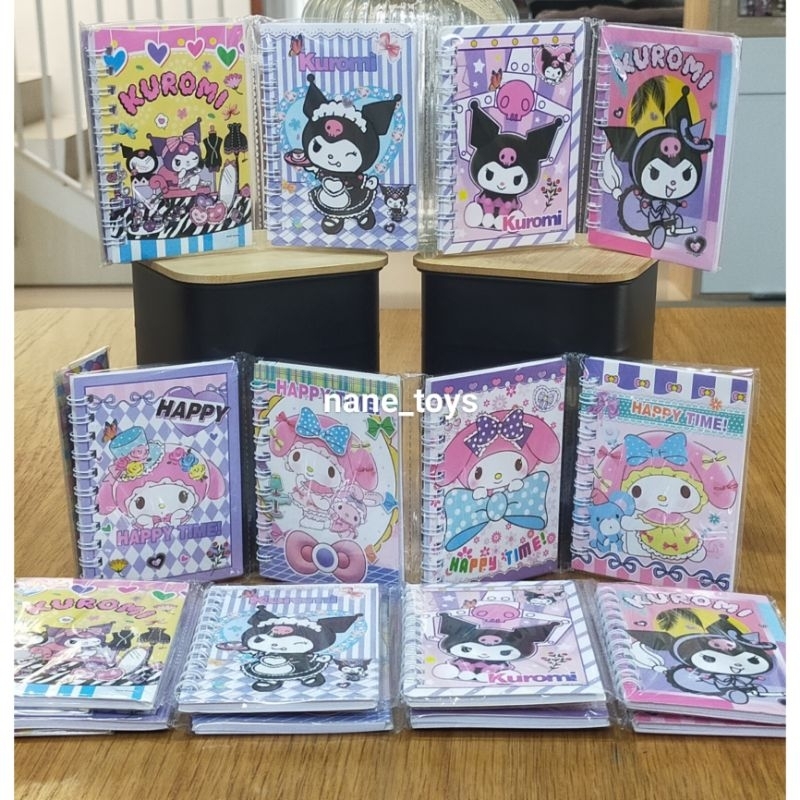 

Notebook Karakter Kuromi My melody 4 Pcs / Notebook Ring Karakter / Buku Tulis /Alat Tulis