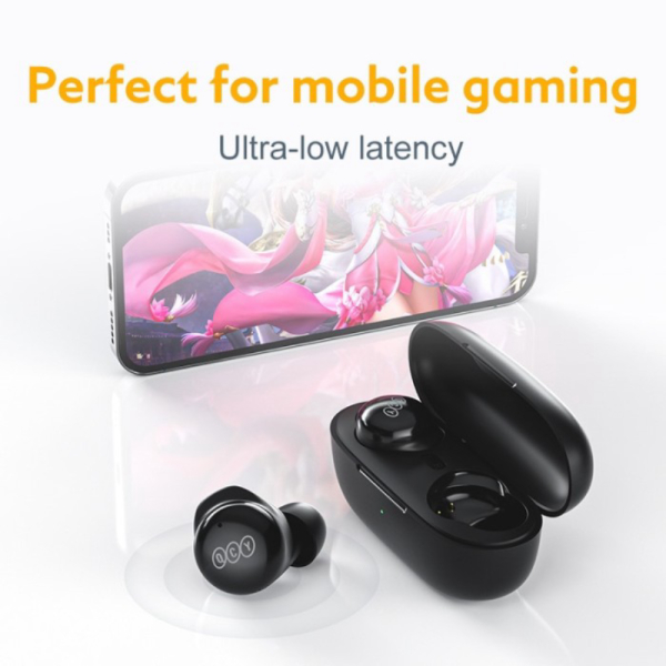 Jual QCY QCY-T17 TWS Earphone Bluetooth 5.3 Bass Stereo Gaming Low Latency Diskon