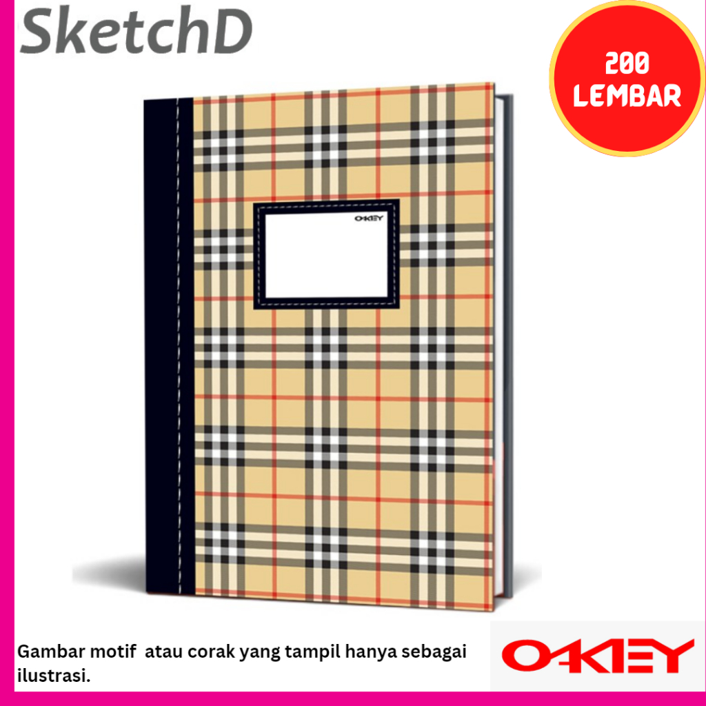 

Buku Kas Keuangan Kantor Register Besar bergaris Okey Folio 200 lembar Hard cover Book A4 31 x 21cm