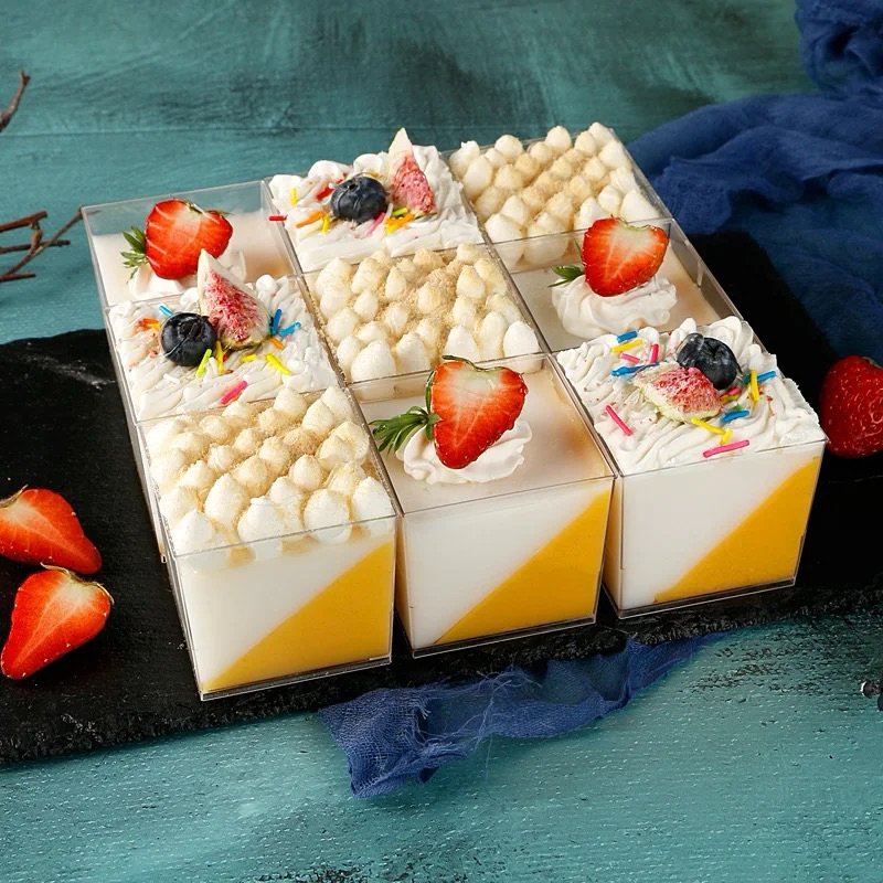 YBS_ Cup Puding Transparan Dengan Tutup 150ml | Cake Cup | Cup Puding Kotak | Gelas Puding Premium