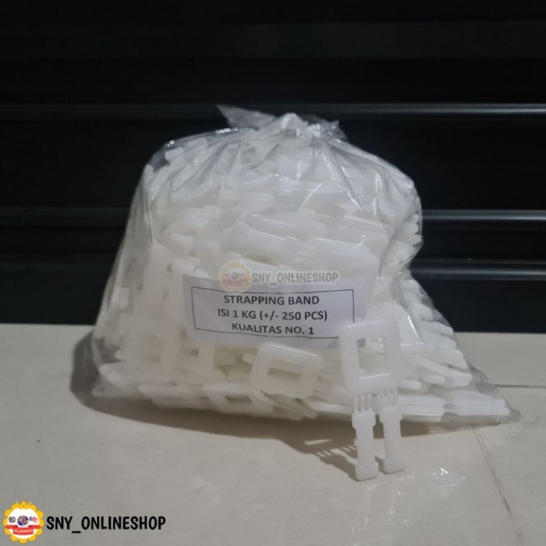 

KODE D7M7 1kg Gesper Plastik Tali Strapping Klem Plastik Strapping Band Besar