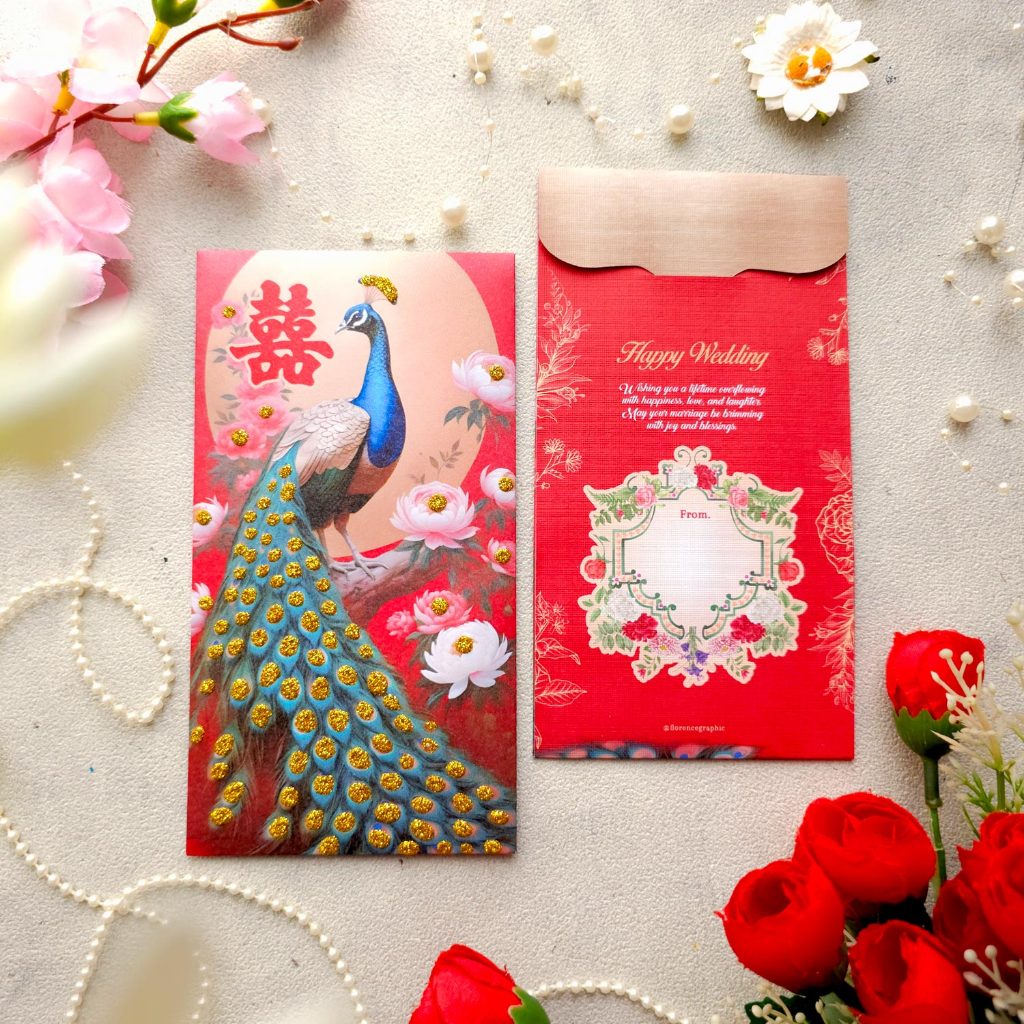 

ANGPAO dengan shuangxi / double happiness / AMPLOP / HONGPAO wedding / pernikahan READY STOK