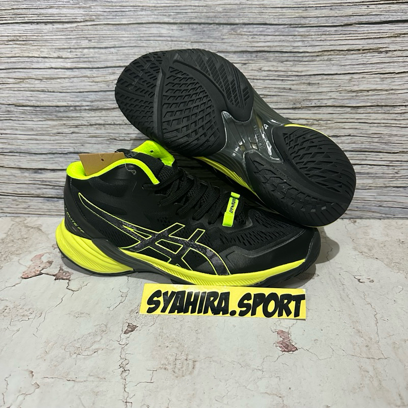 Sepatu Voly Sky Elite FF 2 Black Green (Berdecit) Super Premium (Free Kaos Kaki)