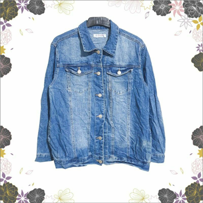 COLZA Trucker Denim Jacket | Jaket Jeans Oversize | Jaket Jeans