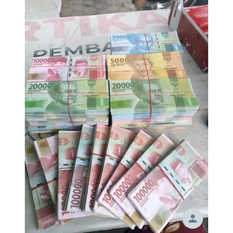 KODE A1S6 UANG MAINAN  UANG PECAHAN MAINAN ANAK ANAK 1 IKAT