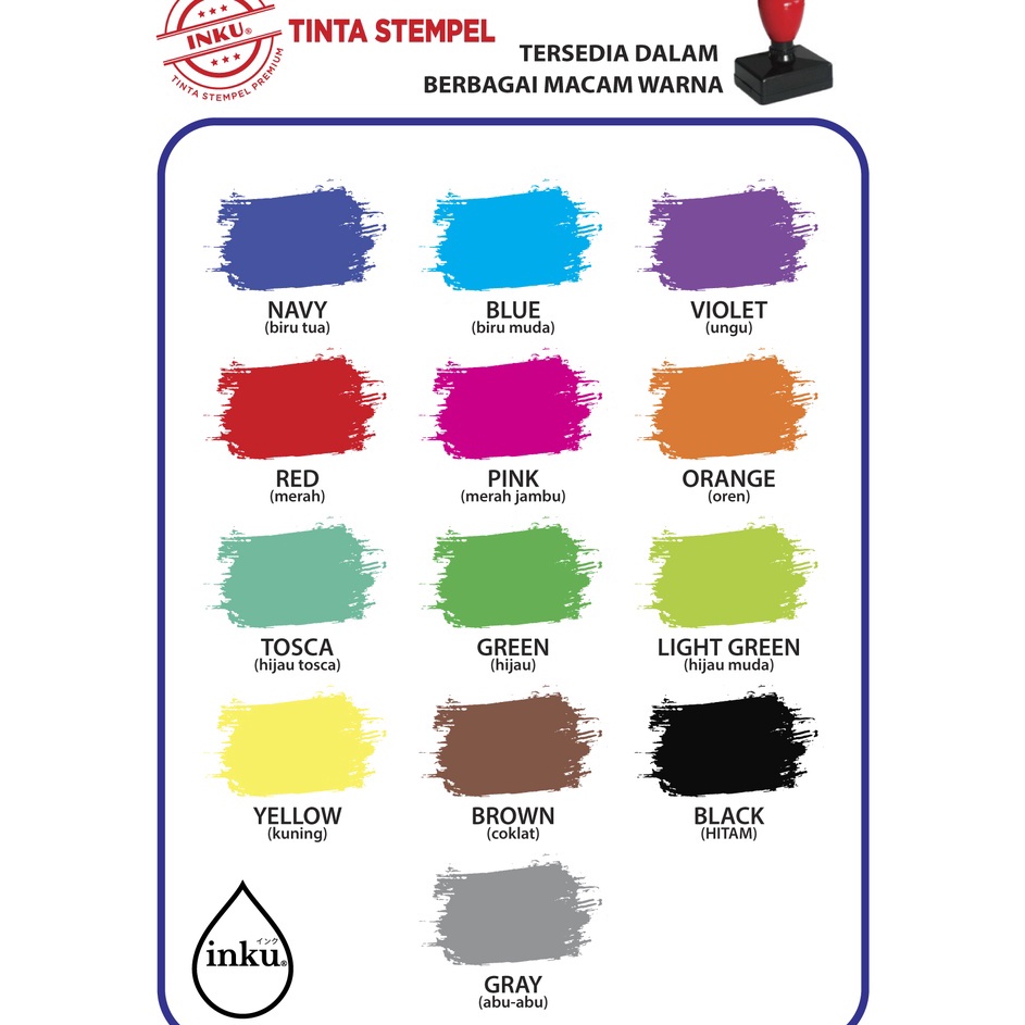 

Paling Top Tinta Stempel INKU 1ml