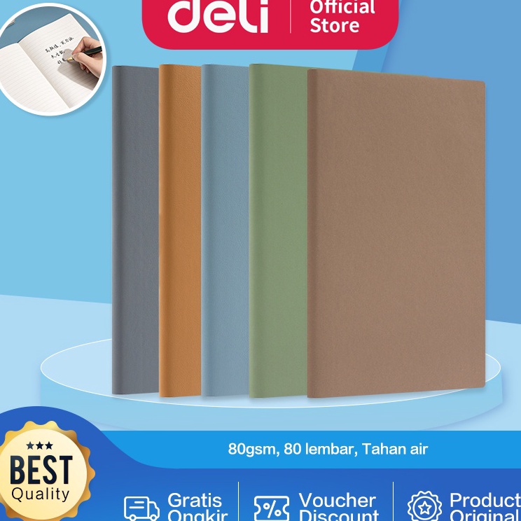 

Model Trending Deli Notebook Buku Catatan Ukuran 25K 8 Lembar Kertas 8g Cover Waterproof 22263