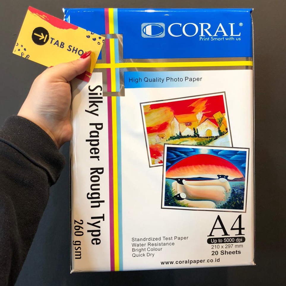 

Pasti Datang TAB SHOP CORAL SILKY PAPER ROUGH TYPE A4 26 GSM 2 SHEETS KERTAS TEKSTUR KULIT JERUK SUPER PREMIUM RESIN