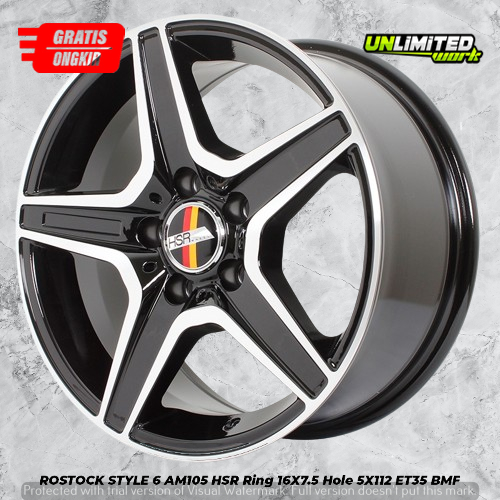 Velg Racing Ring 16 Buat Mobil Mercy Mercedes Benz HSR ROSTOCK STYLE 6 R16