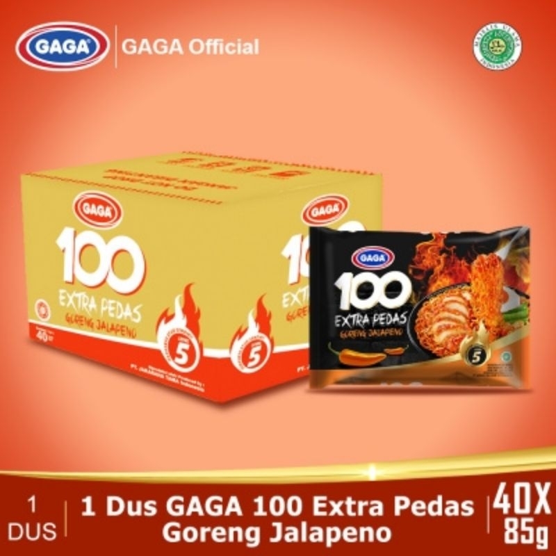 

GAGA 100 Ektra Pedas Goreng Jalapeno 85g. (1 DUS)