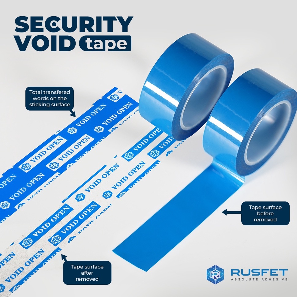 

KODE M46T Lakban Void Temper Tape 24mm x 2mIsolasi Rusfet Safety Premium